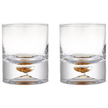 商品Berkware | Lowball Whiskey Glasses With Unique Embedded,商家Verishop,价格¥306图片