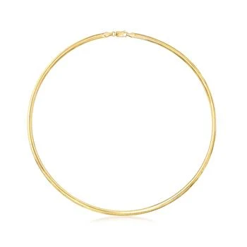 Ross-Simons | Ross-Simons Italian 4mm 18kt Gold Over Sterling Omega Necklace 7.1折起, 独家减免邮费