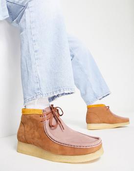 clarks男鞋, Clarks | Clarks Originals wallabee boots in multicolour suede商品图片 