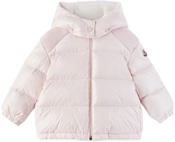 Moncler | Baby Pink Valya Down Jacket,商家SSENSE CA,价格¥3702