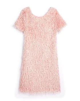 AQUA | Girls' Short Sleeve Fringe Dress, Little Kid, Big Kid - Exclusive,商家Bloomingdale's,价格¥733