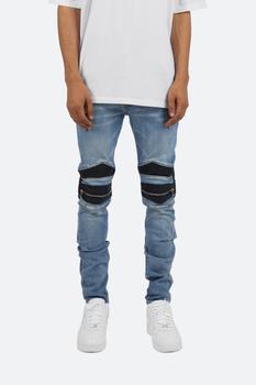 mnml德训怎么选, MNML | X186 Moto Skinny Denim - Blue/Black商品图片 4.7折