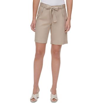推荐Calvin Klein Womens Flat Front Belted Cargo Shorts商品