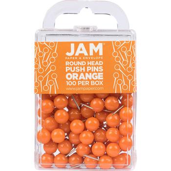 商品JAM Paper | Colorful Push Pins - Round Head Map Thumb Tacks Pushpins - 100 Per Pack,商家Macy's,价格¥93图片