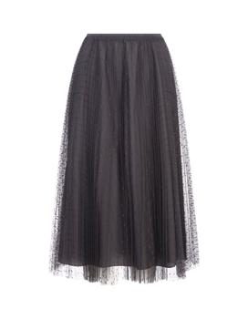 RED Valentino | REDValentino High Waist Tulle Midi Skirt商品图片,8.6折