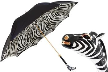 PASOTTI | Pasotti 葩莎帝 黑色伞面斑马条纹内饰 搪瓷斑马手柄 晴雨伞,商家Unineed,价格¥1816