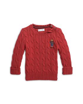 商品Ralph Lauren | Boys' Polo Bear Cable Knit Cotton Sweater - Baby,商家Bloomingdale's,价格¥449图片