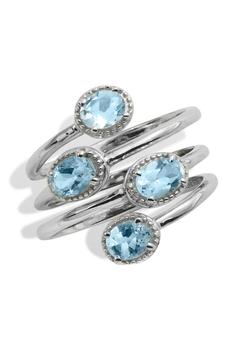 Savvy Cie Jewels | Sterling Silver Aquamarine Wrap Ring商品图片,2.4折