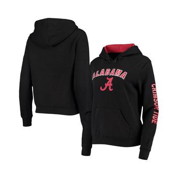 Colosseum | Women's Black Alabama Crimson Tide Loud and Proud Pullover Hoodie商品图片,
