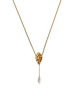 商品Chan Luu | 18K Gold-Plated Engraved Pearl Drop Necklace,商家Saks Fifth Avenue,价格¥1041图片