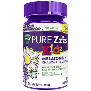 商品PURE Zzzs | Kidz Melatonin Sleep Aid Gummies for Children Berry,商家Walgreens,价格¥193图片