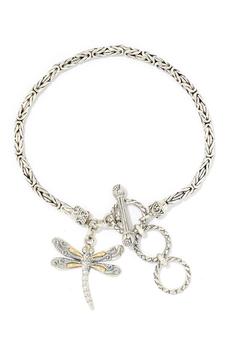 推荐18K Gold & Sterling Silver Dragonfly Charm Bracelet商品