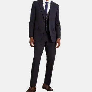 推荐Mens Essential Tailored Suit Trousers Navy商品