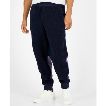 Armani Exchange | Men's Teddy Fleece Colorblock Sweatpants商品图片,额外7折, 额外七折