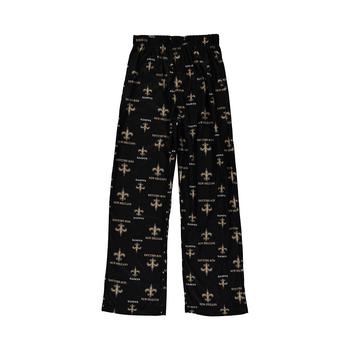 Outerstuff | New Orleans Saints Youth Boys All Over Print Lounge Pants - Black商品图片,