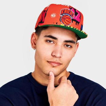 推荐Mitchell & Ness New York Knicks NBA Sticker Pack Hardwood Classics Snapback Hat商品