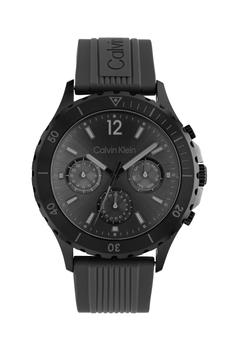 推荐Calvin Klein Gents Sport For Him Black Dial Chronograph Rubber Strap Watch商品