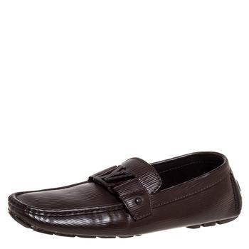 路易威登男鞋价格, [二手商品] Louis Vuitton | Louis Vuitton Brown Leather Monte Carlo Slip On Loafers Size 41.5商品图片 7.9折, 满1件减$100, 满减