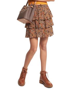 Michael Kors | Three Tiered Paisley Flounce Skirt商品图片,独家减免邮费