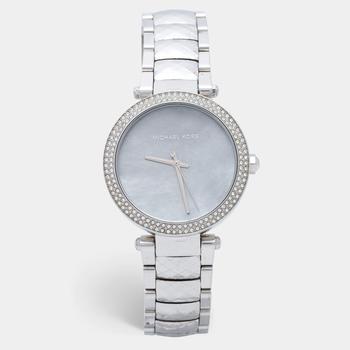 推荐Michael Kors Mother of Pearl Stainless Steel Parker MK6424 Women's Wristwatch 39 mm商品