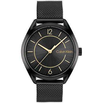 Calvin Klein | Women's Black Stainless Steel Mesh Bracelet Watch 36mm商品图片,