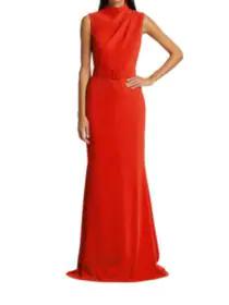 product Odessa Mockneck Belted Gown image