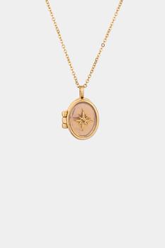 商品Charged | Gemstone Locket Necklace in Opal,商家Lord & Taylor,价格¥383图片