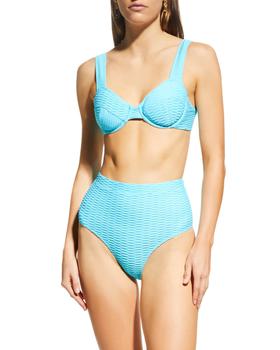 Solid & Striped | The Lilo Chain Rib Underwire Bikini Top商品图片,3.4折