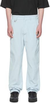 Drew House | SSENSE Exclusive Blue Cotton Trousers商品图片,额外8.5折, 独家减免邮费, 额外八五折