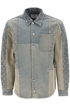 推荐Moon overshirt in regenerated denim商品