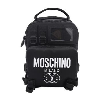 推荐Moschino Logo Printed Zipped Crossbody Backpack商品