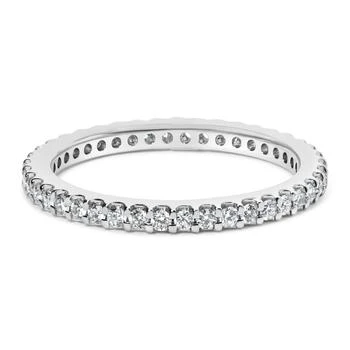 Haus of Brilliance | 14K White Gold Shared Prong Set Round Diamond Eternity Band Ring,商家Premium Outlets,价格¥12104