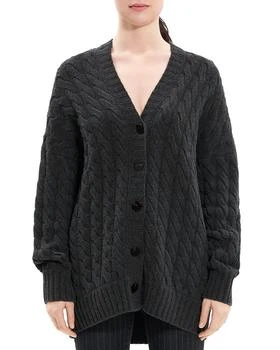 Theory | Felted Cable Knit Long Cardigan 