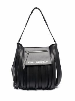 推荐Karl Lagerfeld Women's  Black Polyurethane Shoulder Bag商品