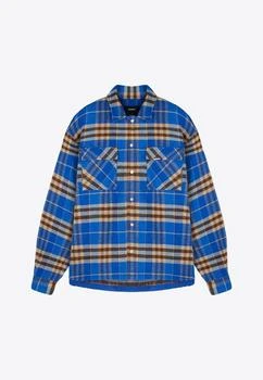 推荐Initial Button-Up Flannel Overshirt商品