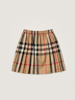 商品Burberry pleated skirt in tartan stretch cotton图片