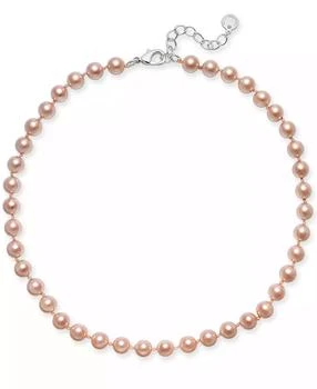 Charter Club | Silver-Tone Pink Imitation Pearl (8mm) Collar Necklace, Created for Macy's,商家Macy's,价格¥153