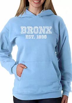 推荐Word Art Hooded Sweatshirt - Popular Neighborhoods In Bronx, NY商品