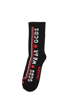 GCDS | Short socks Cotton Black Red,商家折扣挖宝区,价格¥151