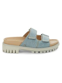 sam edelman拖鞋是什么牌子, Sam Edelman | Eliana Denim Slides商品图片 3.3折
