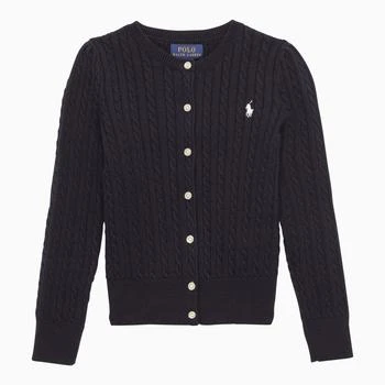 Ralph Lauren | Navy blue cotton cable-knit cardigan,商家The Double F,价格¥685