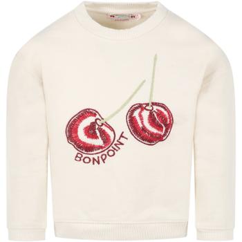 Bonpoint | Bonpoint Ivory Sweatshirt For Girl With Logo商品图片,