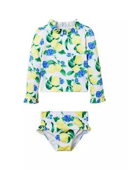 推荐Little Girl's & Girl's Lemon Rashguard Swimsuit商品