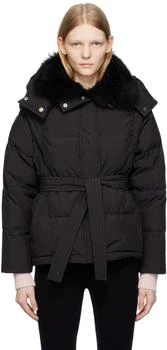 Yves Salomon | Black Belted Down Jacket 7折