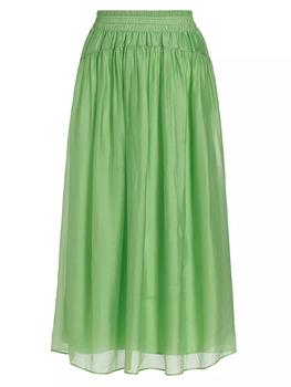 商品Vince | Smocked Organza Midi-Skirt,商家Saks Fifth Avenue,价格¥1332图片