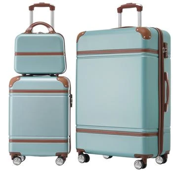 Streamdale Furniture | Streamdale Hardshell Luggage Sets 3 Pieces 20" +28" Luggages and Cosmetic Case Spinner Suitcase with TSA Lock Lightweight,商家Premium Outlets,价格¥1809