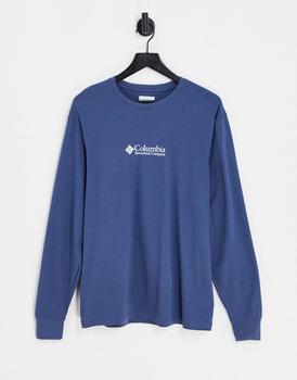 Columbia | Columbia Hopedale long sleeve t-shirt in navy Exclusive at ASOS商品图片,