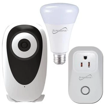 Supersonic | 3-Pc. Smart Home Starter Kit with WiFi enabled: HD Camera, Plug, & Bulb,商家Premium Outlets,价格¥1008