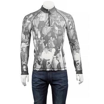 Burberry Rave Print Stretch Jersey Long-sleeve Top, Size Large,价格$458