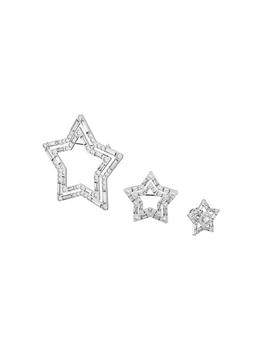 商品Stella Swarovski Crystal Rhodium-Plated 3-Piece Brooch Set图片